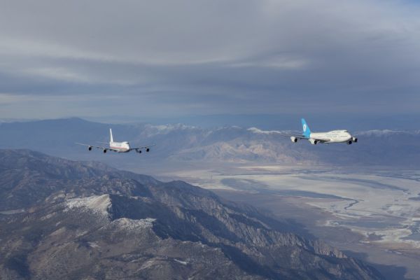GE Test Jets flying over mountains